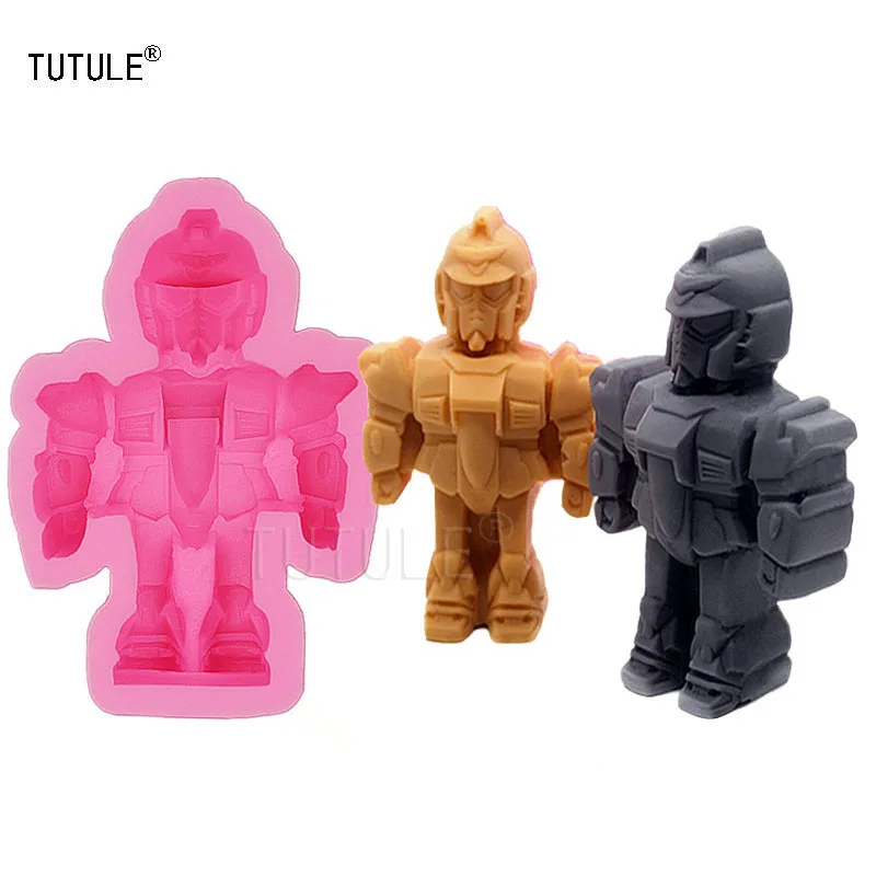 

Gadgets-3D-Robot Flexible Silicone Soap Cake Molds Pudding Cupcake Baking Tools Suppliessilicone for fondant polymer clay Molds