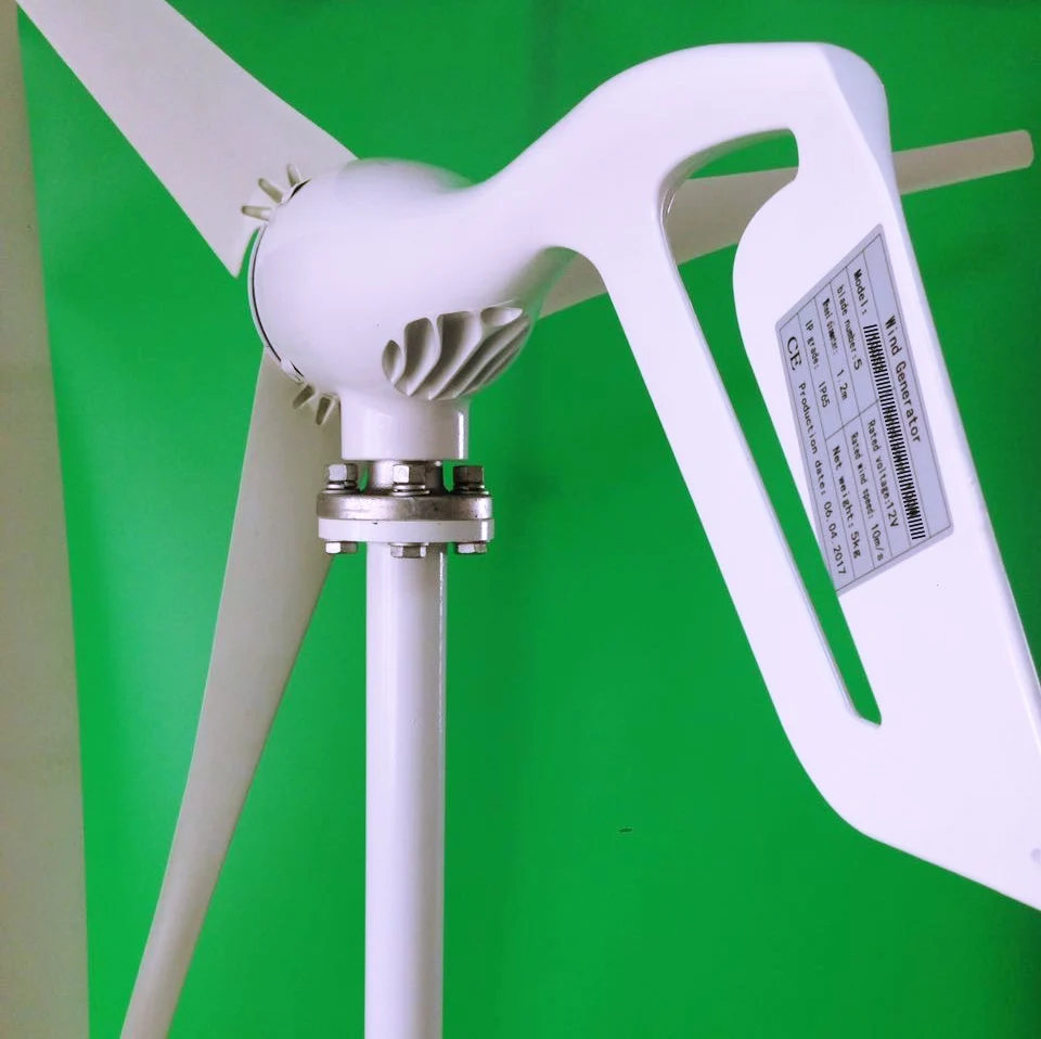 300W 12V 24V Wind Turbine Generator,Aluminum Alloy Metal Shell Low Speed Start 2.0m/s, 3 5 blades 630mm. with charge controller