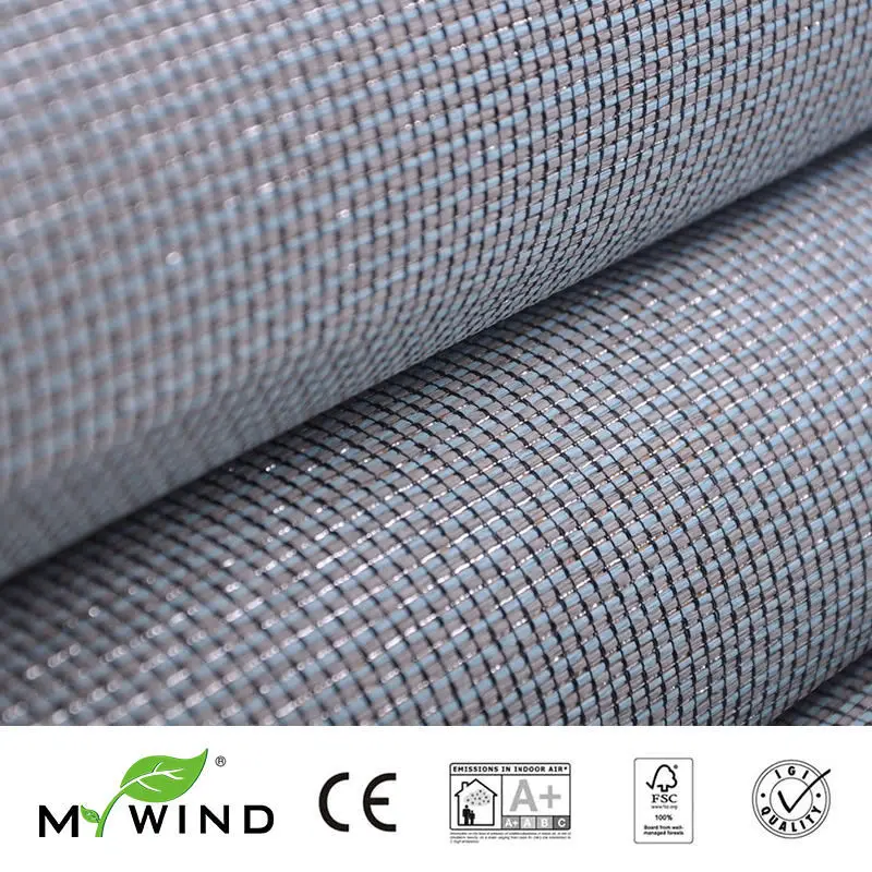 2019 MY WIND grey Grasscloth Wallpapers Luxury Natural Material Innocuity 3D Paper Weave Design Wallpaper In Roll Decor