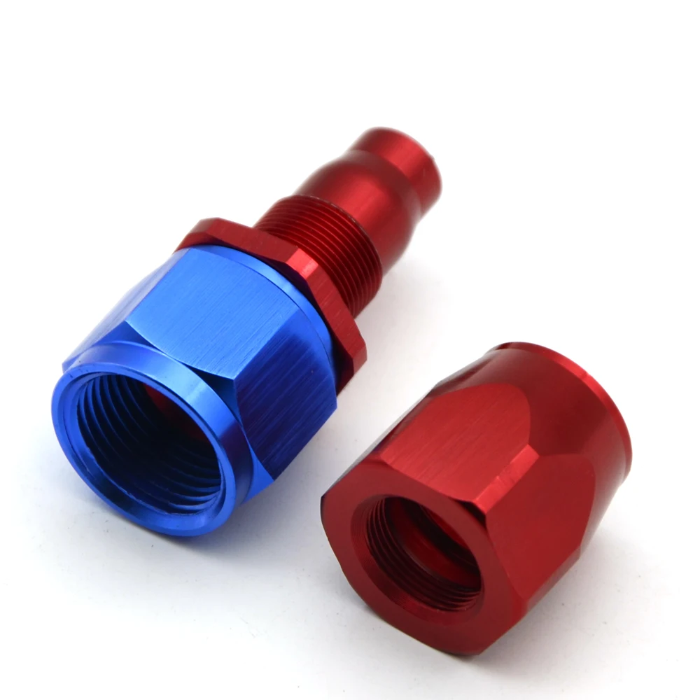 AN4 Aluminum Swivel PTFE  Hose End Fitting Straight 45 90 180 Degree For  Oil Fuel Line