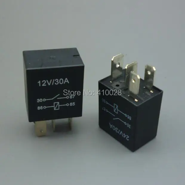 shhworldsea 5PCS 30PCS 100PCS  Universal 4 pins 12V 30A auto MINI relay and car relay socket