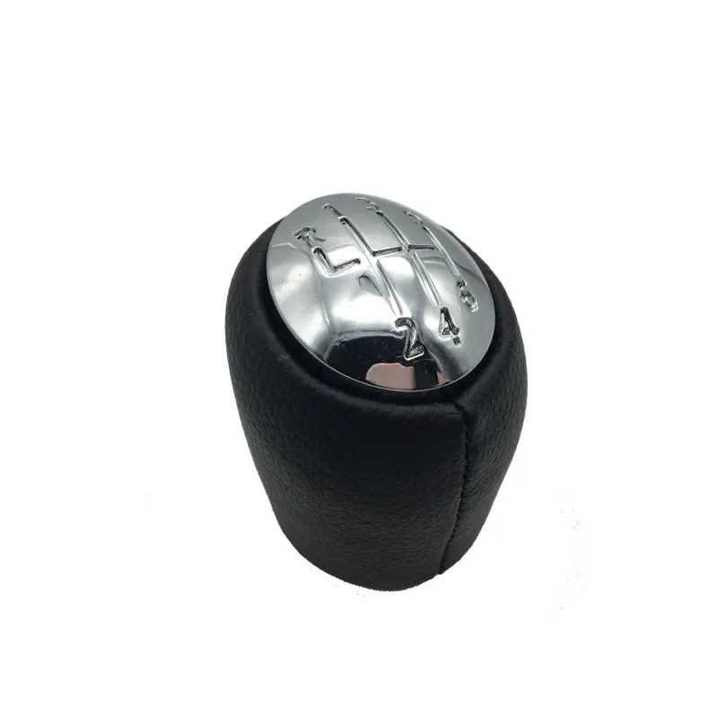 6 Gear Car Shift Gear Knob With Genuine Leather Chrome Caps For Renault Laguna II 2 mk2 2001 2002 2003 2004 2005 2006 2007