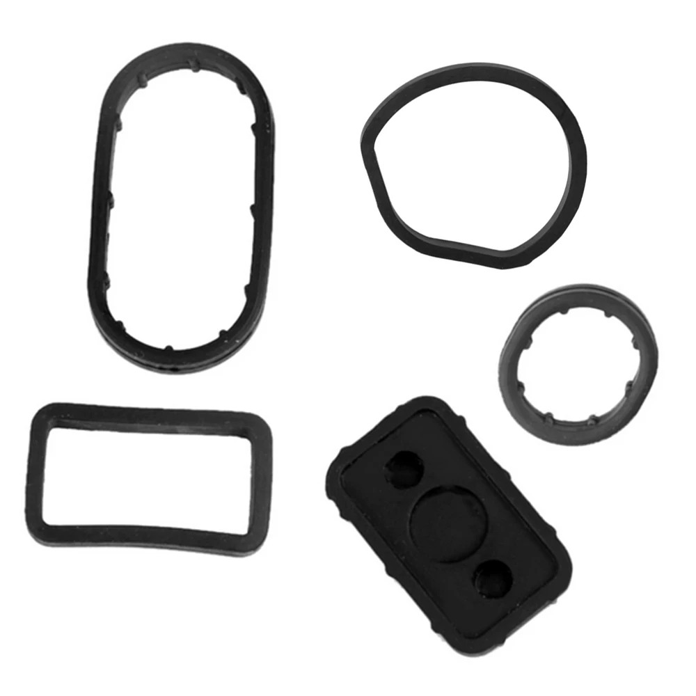 JEAZEA 5Pcs 1121840061 1121840261 Oil Filter Housing Seal Kit For Mercedes Benz W203 W208 W209 W210 W211 W220 R500 S430 2002