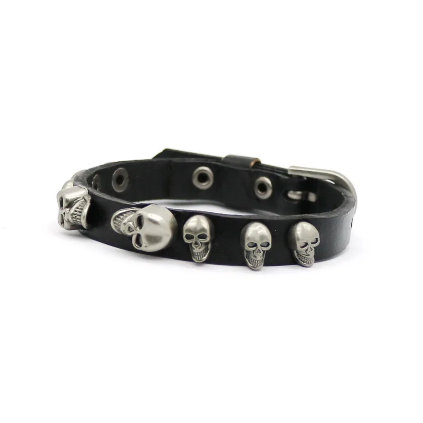 The new Men\'s Accessories Skull Bracelet 2016 Men\'s Fashion casual Skull Retro Bangle bracelet