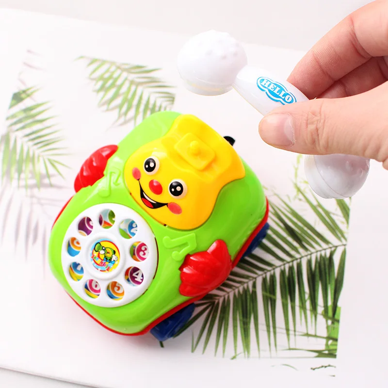 Educational Toys Creative Wire-pulling Smiling Face Simulated Telephone Wind Up Toy Children\'s Intelligence toys for children