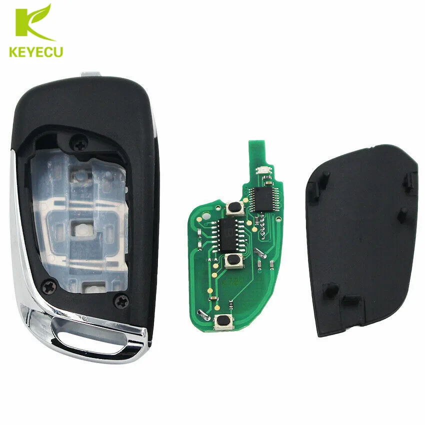 KEYECU Upgraded Flip Remote Key 3 Button Fob 433MHz PCF7946 for Alfa Romeo Mito Giulietta Brera 159 147 156 166 GT