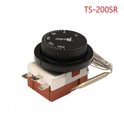 0 -200 Celsius Rainbow 3-feet Temperature Controller Switch - Knob Thermostat Liquid Expansion Adjustable Water Boiler TS-200SR