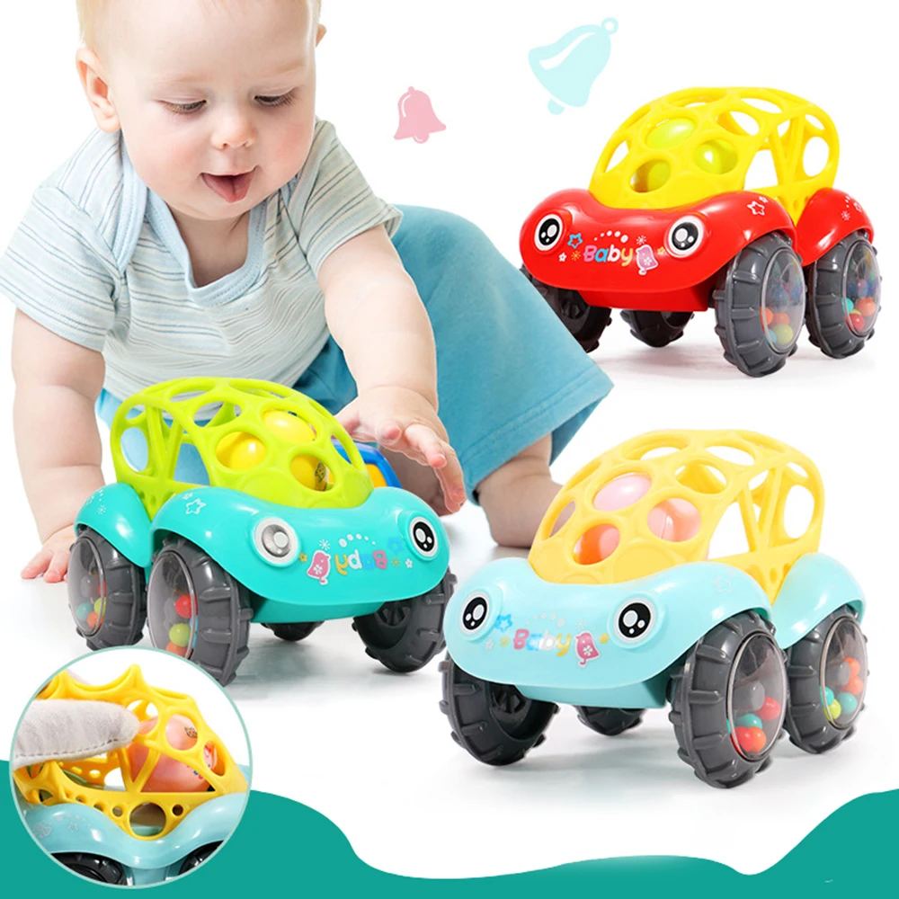 

Baby Plastic Non-toxic Colorful Animals Hand Jingle Shaking Bell Car Rattles Toys Music Handbell for Kids Color Random B0986