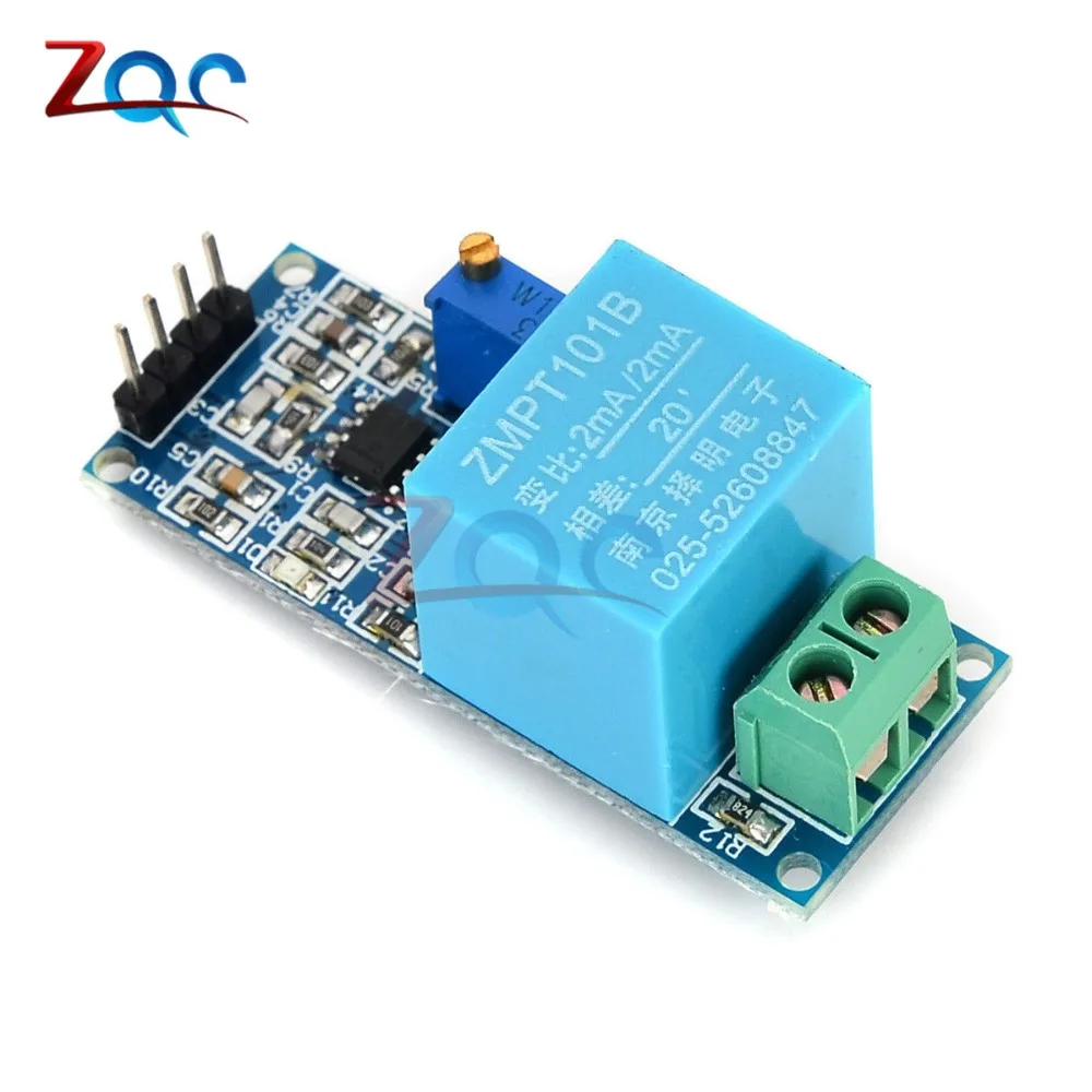 Módulo transformador de voltaje monofásico activo, Sensor de voltaje de salida de CA para Arduino Mega ZMPT101B 2mA
