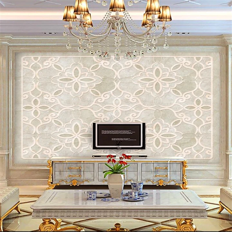 beibehang Custom wallpaper papel de parede 3d mural American country marble 3d carved stereo TV background wall paper 3d mural