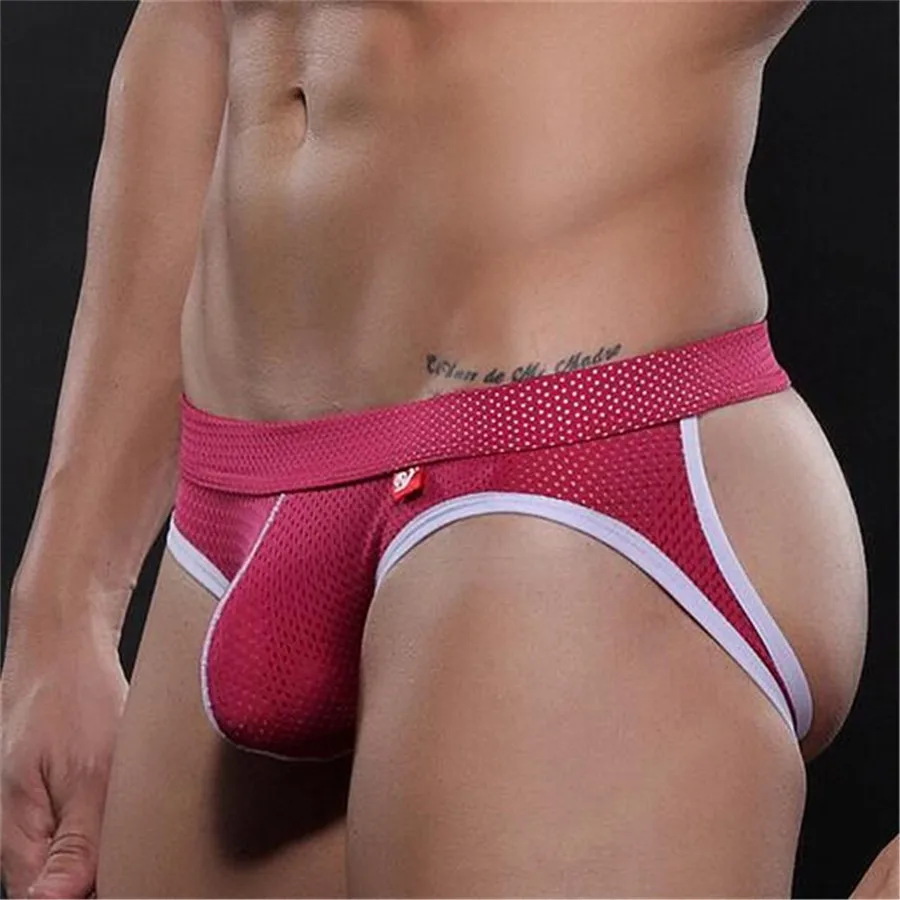 Hot sell Comfortable Tight Men Underwear Thong Jockstrap Backless Breathable Mesh Jock Strap Homme Slip Erotic String Homens