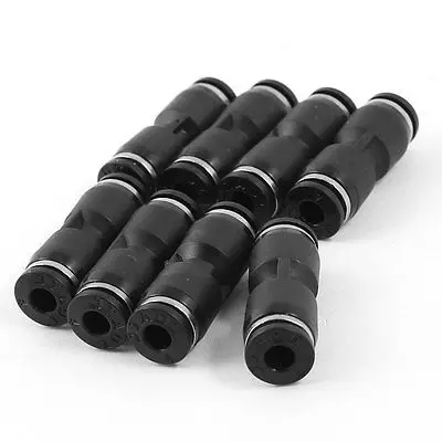 8 Pcs Air Piping 2 Ways 4mm to 4mm Straight Coupler Tube Quick Joint Fittings