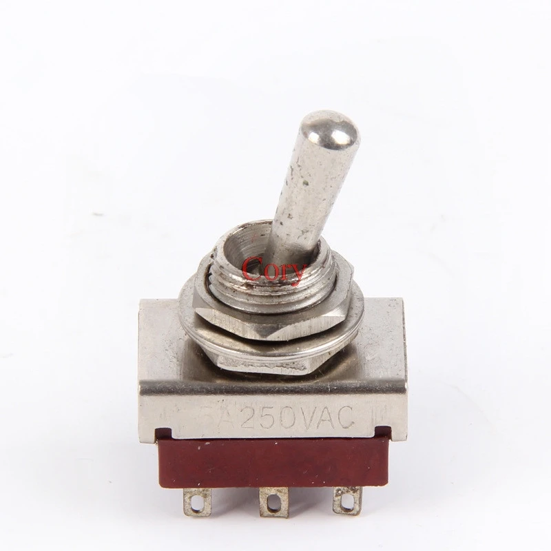 10pcs KN32 toggle switch and rocker switch 2 Position ON-ON 12mm Mount 6 pin 2 way DPDT 5A AC 250V