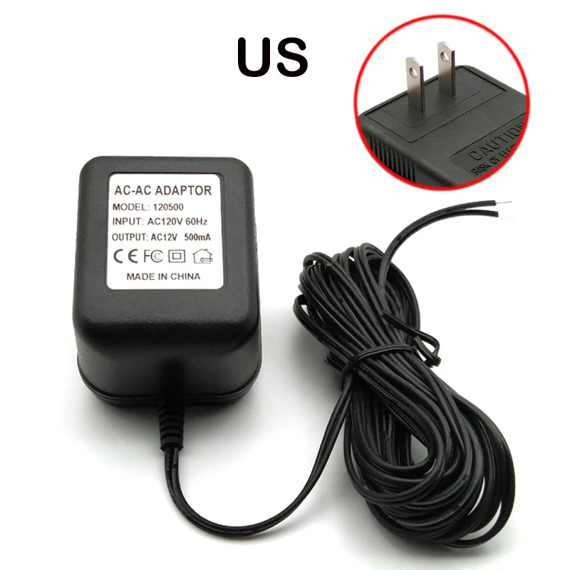 Power Adapter EU US UK Plug 12V 18V AC Transformer Charger for Wifi Wireless Doorbell Camera IP Video Intercom Ring 120V-240V