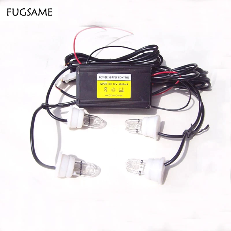 

FUGSAME Free Shipping Factory Direct New 60W 4 Strobe white Light Kit Police Fire System Red Blue