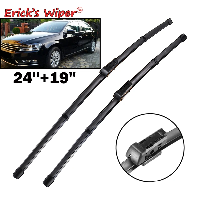 Erick\'s Wiper LHD Front Wiper Blades For VW Passat B7 2012 - 2015 Windshield Windscreen Window Car Rain Brushes 24\