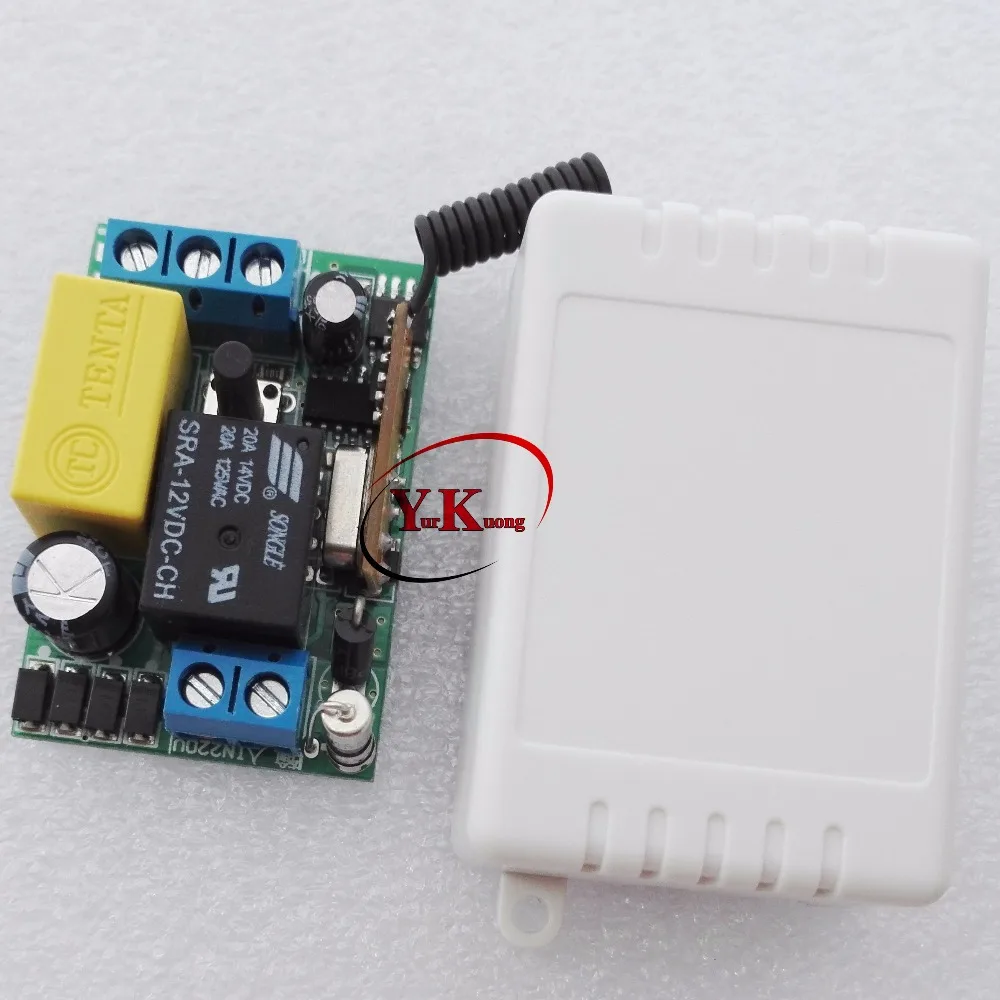 AC 220V 1 CH Relay Mini Receiver 10A Remote Switch Input AC220V Output AC220V Wireless Switch 315/433.92MHZ  Superheterodyne RX