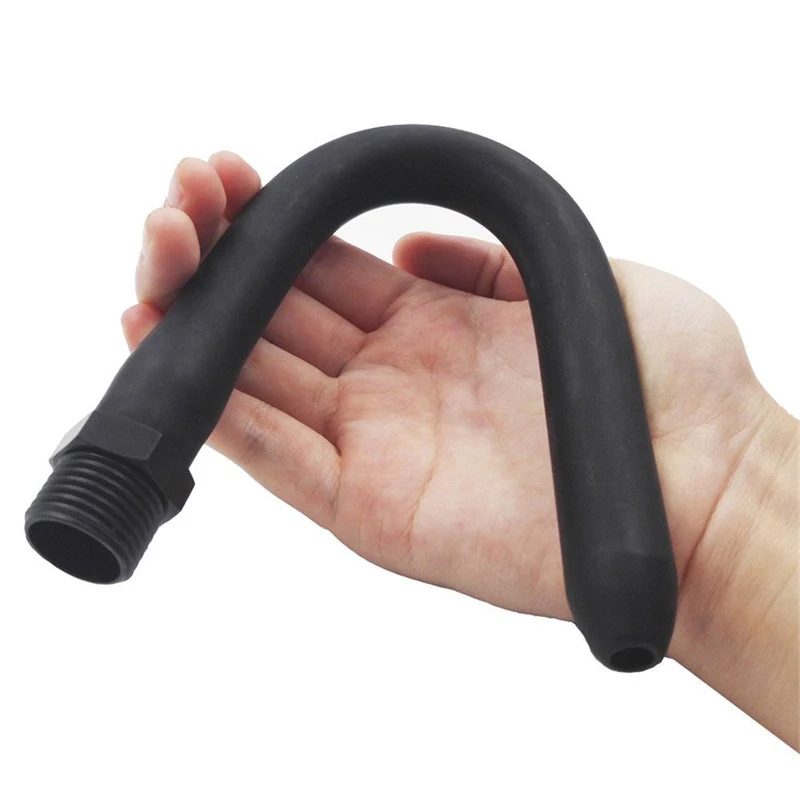 Wetips flexível silicone enema mangueira de chuveiro laado ânus limpador anal douche enema douching girassóis douchette analduscha bidé