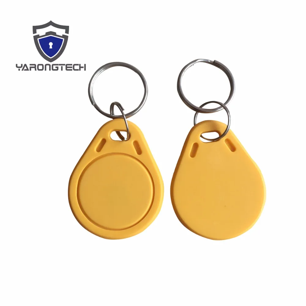 100PCS Yellow IC 13.56mhz RFID Identification Door Entry Access Key Keyfob Card