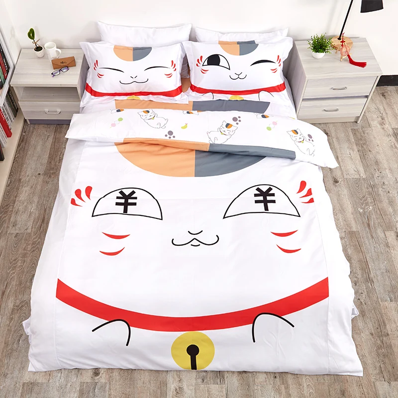 Anime JK Natsume Yuujinchou niyanko sensei Bedding Sets Cute Cartoon Cat Cosplay Costume Comforter Clear Washable Home Decor