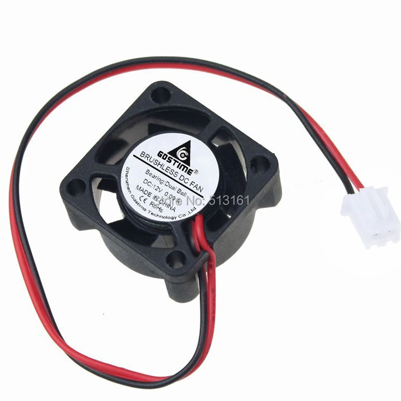 Небольшой микро-вентилятор охлаждения постоянного тока Gdstime, 12 В, 25x25x10 мм, 2510