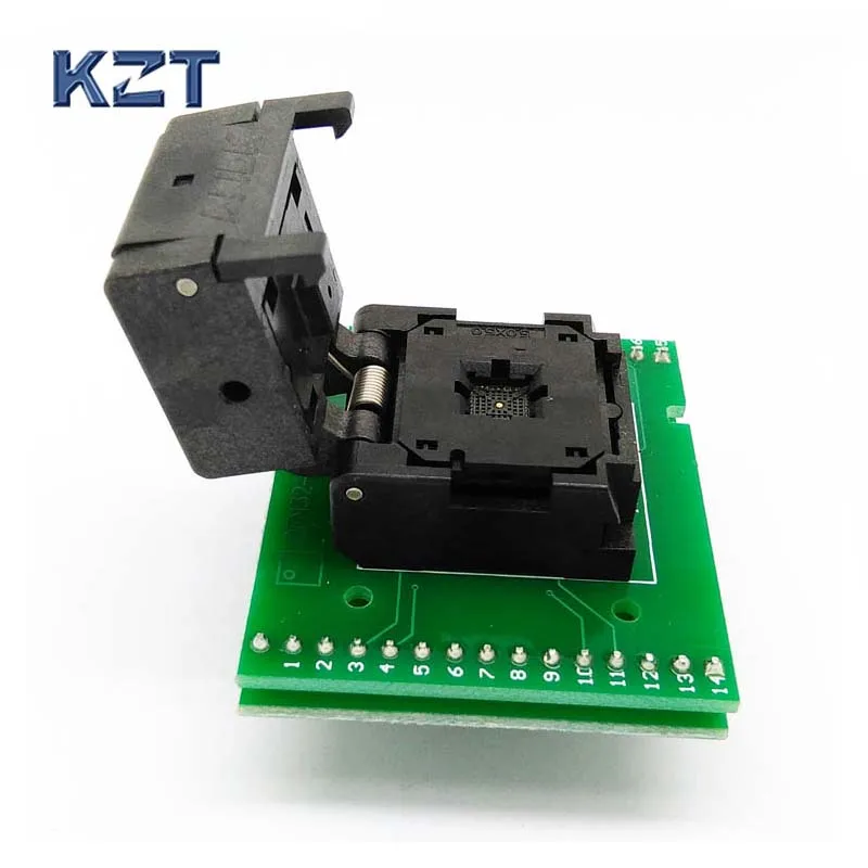 Passo 0.5 mm do Adaptador do Teste de Programação do Dip28 ic Tamanho do Corpo 5x5ic5500284-011-g Clamshell Smd Soquete do Teste de Smt Qfn28 Mlf28 Wlcsp28 ao