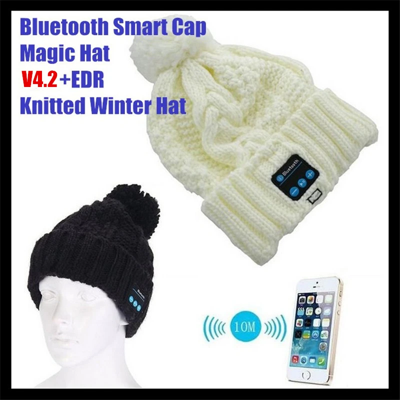 

Women&Girl's Wireless Bluetooth V4.2 Smart Woolen Knitted Beanie Winter Hat Headset Hands-free Music Magic Cap,Mp3 Speaker Mic