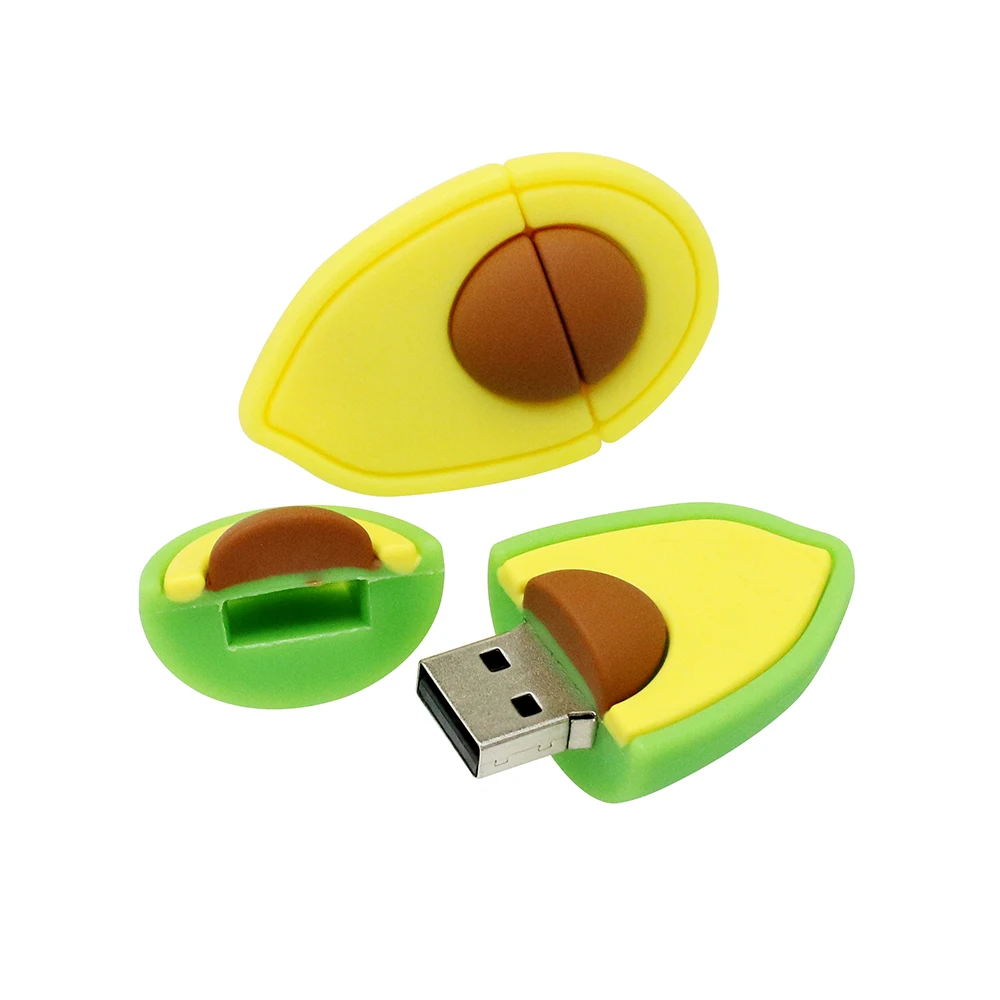Buah USB Flash Drive Alpukat Pen Drive 4GB USB 2.0 Flash 32GB 64GB 256GB Memory Stick Hadiah Lucu 8GB 16GB Pendrive U Disk Hadiah