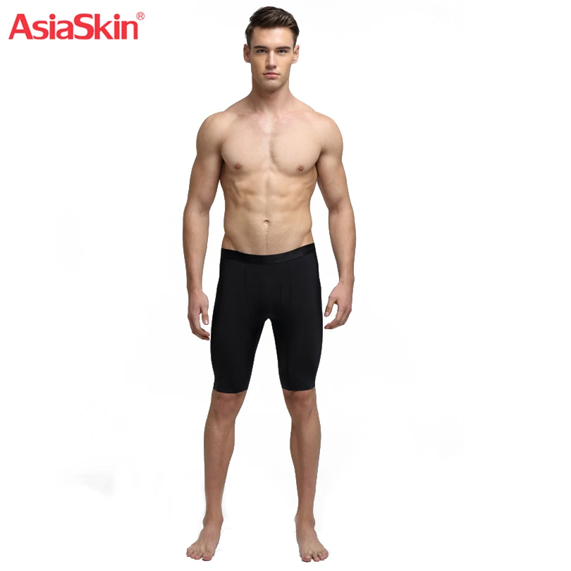 

Men's Solid Ultra-thin Ice Silk Seamless Lengthening Boxer Sexy Mens Underwears Breathable Soft No Grinding Shorts