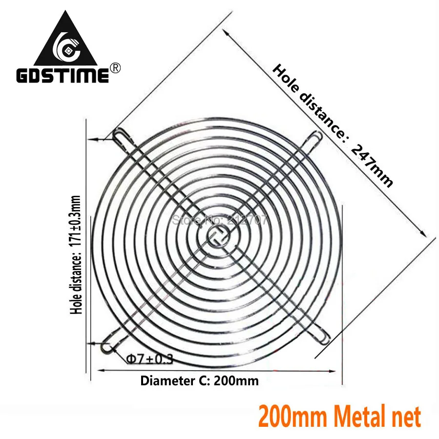 

4PCS Gdstime 200mm Fan Grill Metal Wire Finger Guard Protector Covers