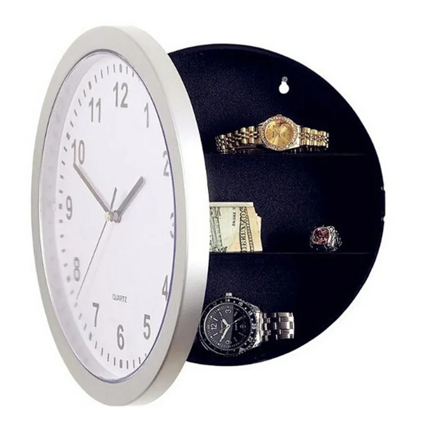 Mutifunctional Hidden Secret Wall Clock Safe Money Stash Jewellery Stuff Storage Container Storage Clock Home Decoration