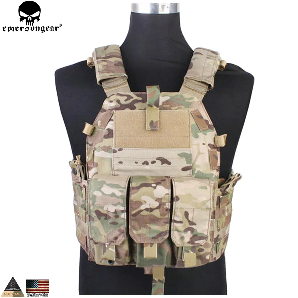 EMERSONGEAR Tactical Modular Vest With Airsoft 094K M4 Mag Pouch Combat CS Tactical Molle Plate Carrier Vest EM7356