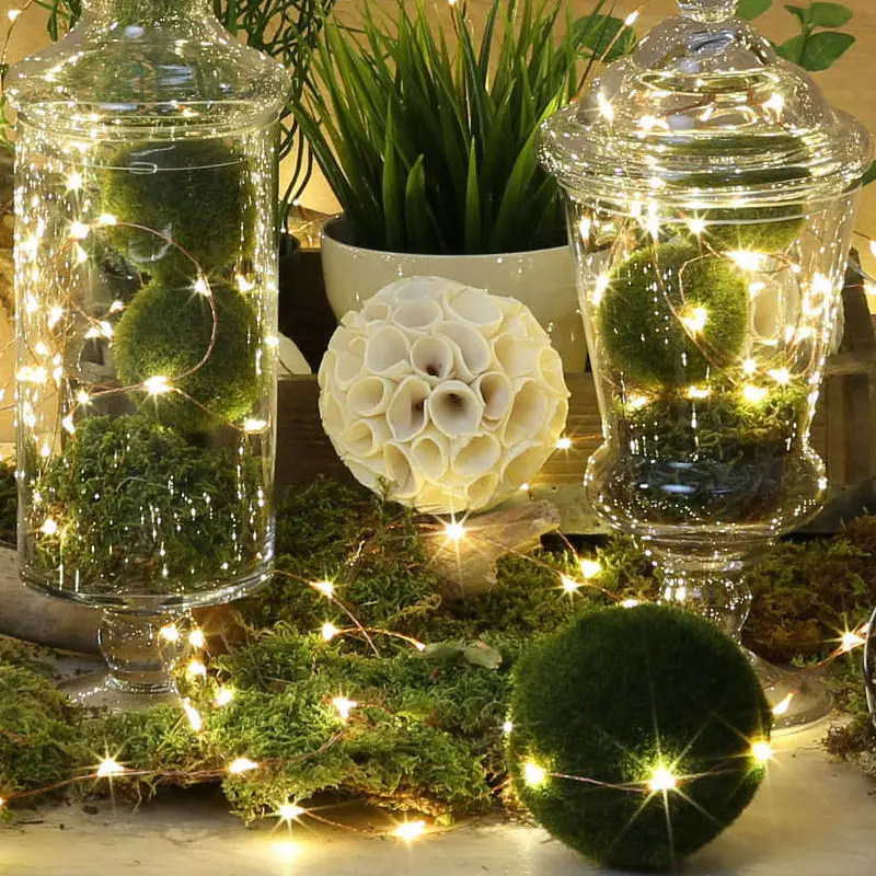LED String Light 10m 100leds Silver Wire Fairy Lights With 12V 1A Power Adapter Christmas New Year Wedding Decoration Lights