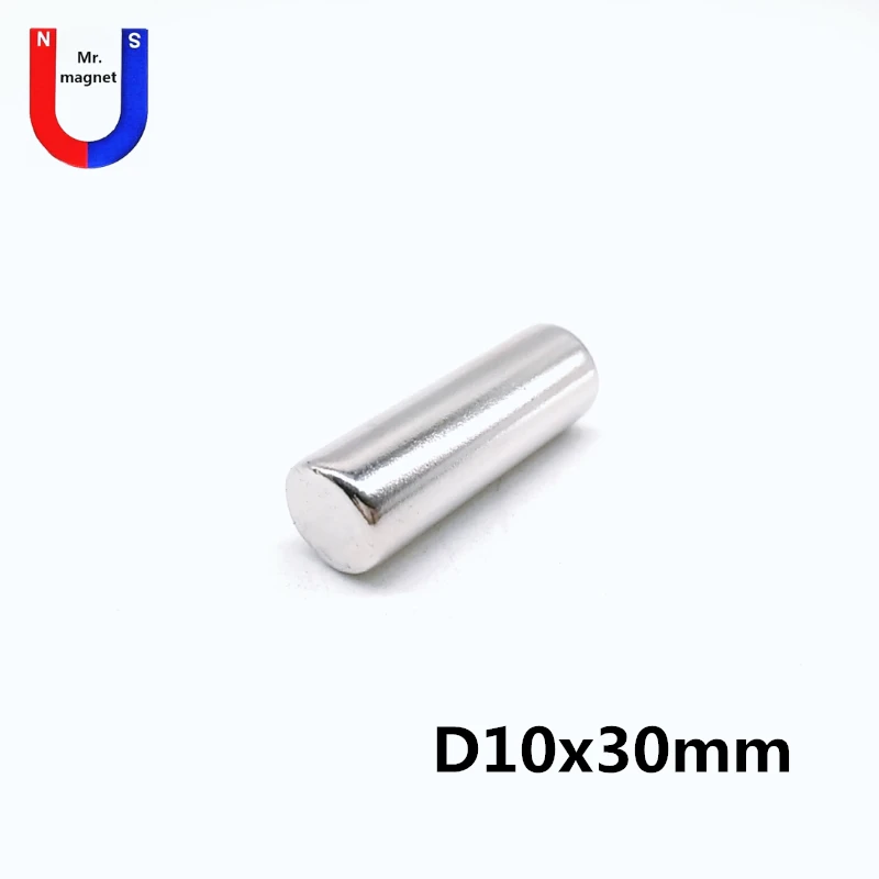 

Bulk 10pcs 10x30 magnet bar Hardware auto parts 10x30 mm magnets 10*30 rare earth NdFeB super strong permanent neodymium magnet