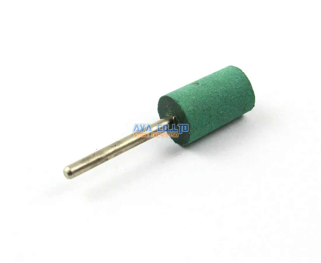 30 Pieces 12x19mm Green Barrel Mounted Rubber Polishing Point Grinding Bit 3mm Shank