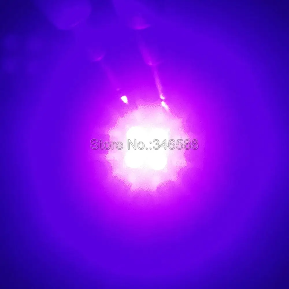 3V / 7V / 14V Epileds 3535 4Chips 4LEDs 12W High Power LED Emitter UV / Ultraviolet 365nm 380nm 395nm 420nm 20mm Copper PCB