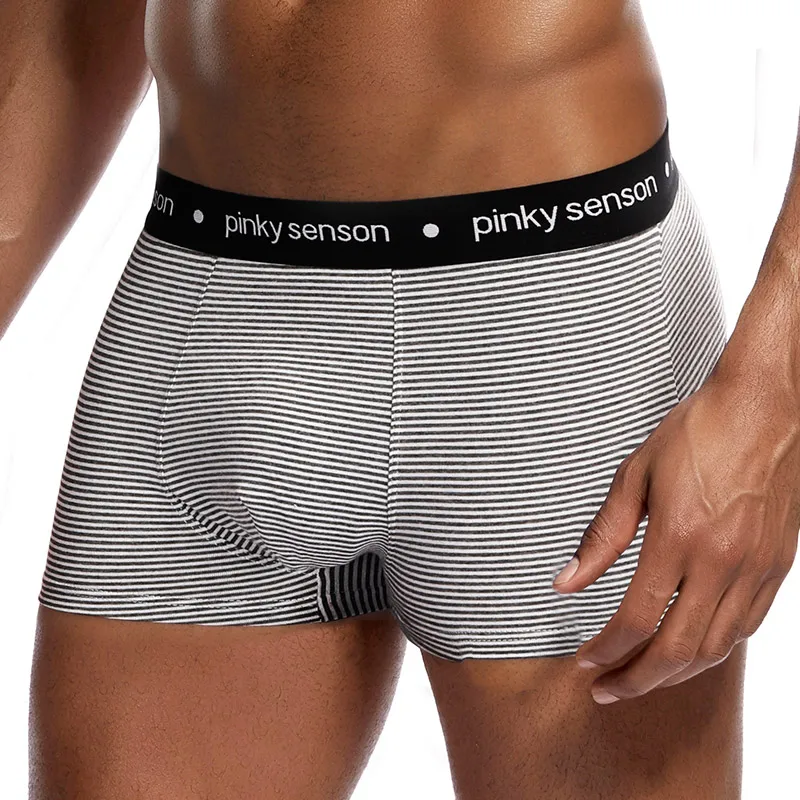 Pinkysenson men boxer men underwear boxers underpants breathable cotton homme panties shorts