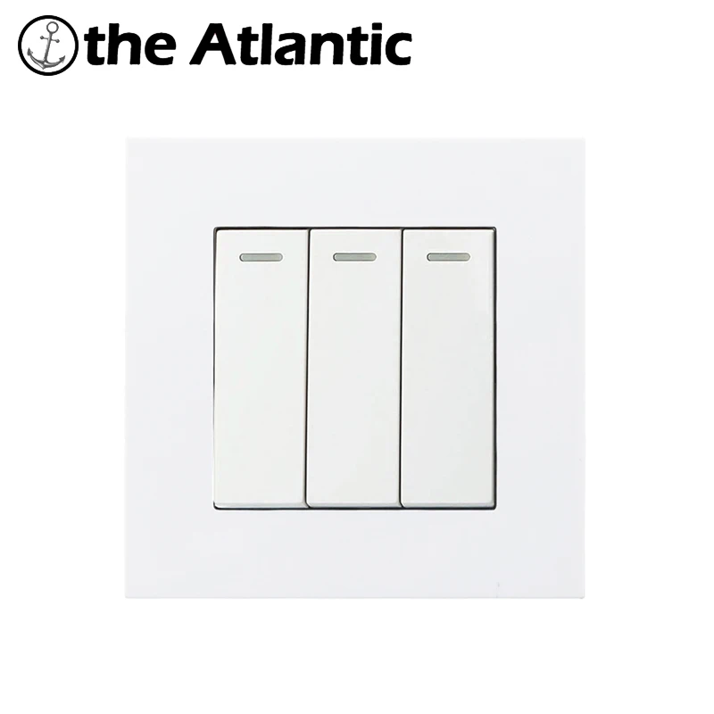 1 2 3 4 Gang Light Switch Rocker Switch Lamp Light Power Wall Switch white Plastic Panel 16A 110-250V