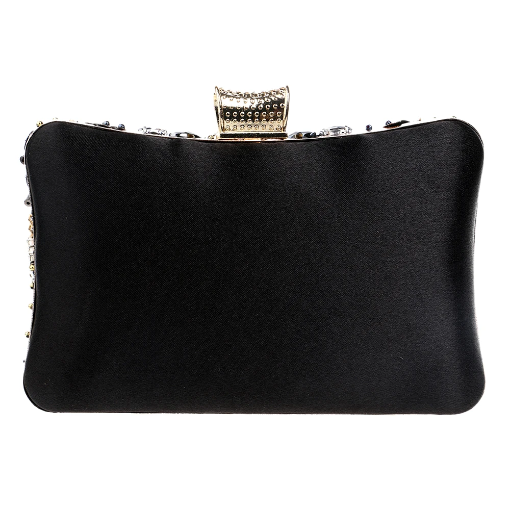 SEKUSA Venta Caliente Pequeño bolso De Cuentas Del Embrague Elegante Bolso Negro Bolsos de Tarde del Embrague Del Banquete de Boda Bolsas de Hombro