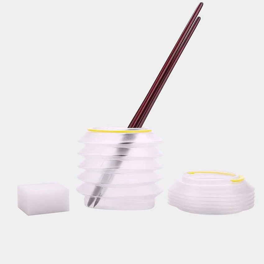 Palette Paint Bucket Folding White Painting Brushes Cleaning Bucket Portable Artist Watercolor Paints Barrel with A Sponge