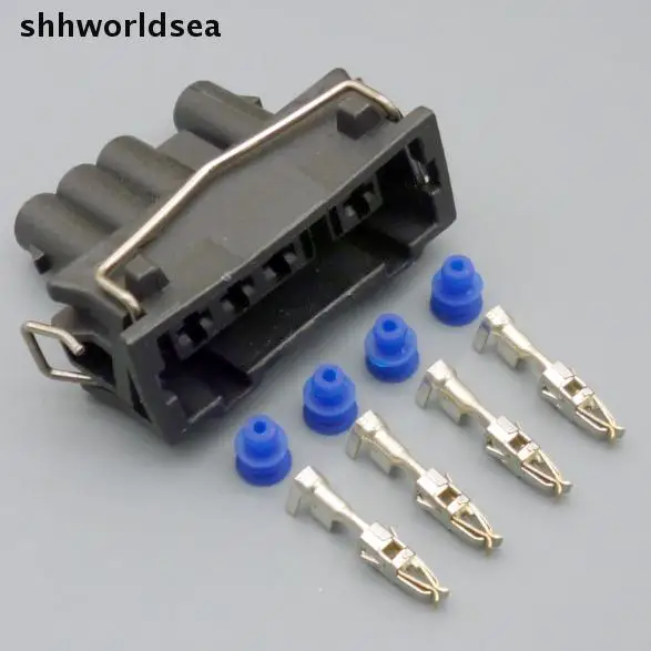 

shhworldsea 4 pin 3.5MM car modified plug auto Oxygen sensor connector automotive waterproof electrical female connector socket