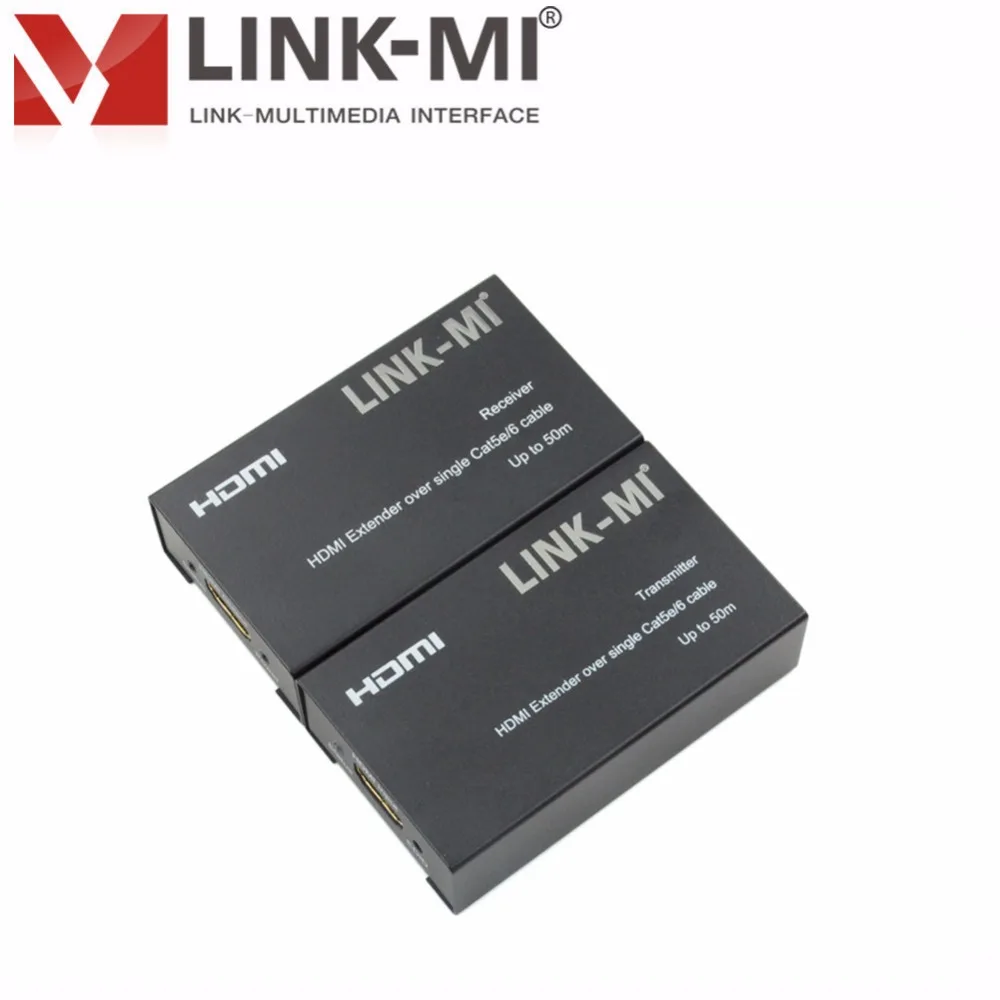 Extensor HDMI de 50m sobre Cable UTP 1080P extensión de señal transmisor receptor link-mi extensor de vídeo HDMI 50m