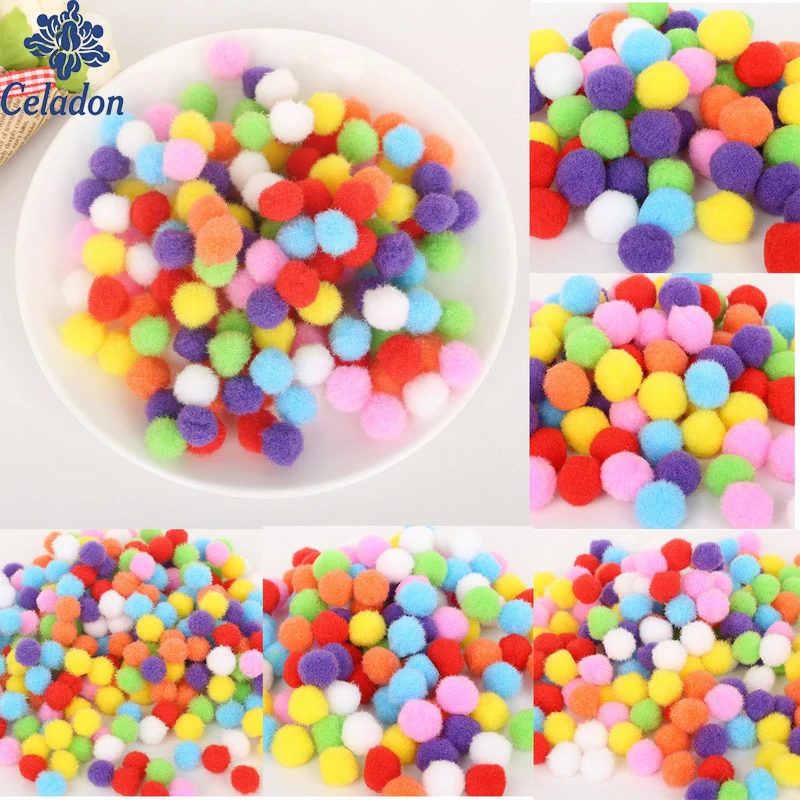 10/15/20/25/30mm Multicolour Pompom Wedding Decoration Doll Fur Ball On Cloth Sewing