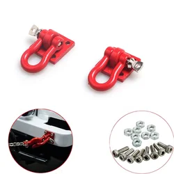 2pcs RC Car Metal Trailer Shackle Rescue Tow Hook for 1/10 RC Crawler Traxxas TRX4 Axial SCX10 90046 RC4WD D90 TF2 Tamiya CC01