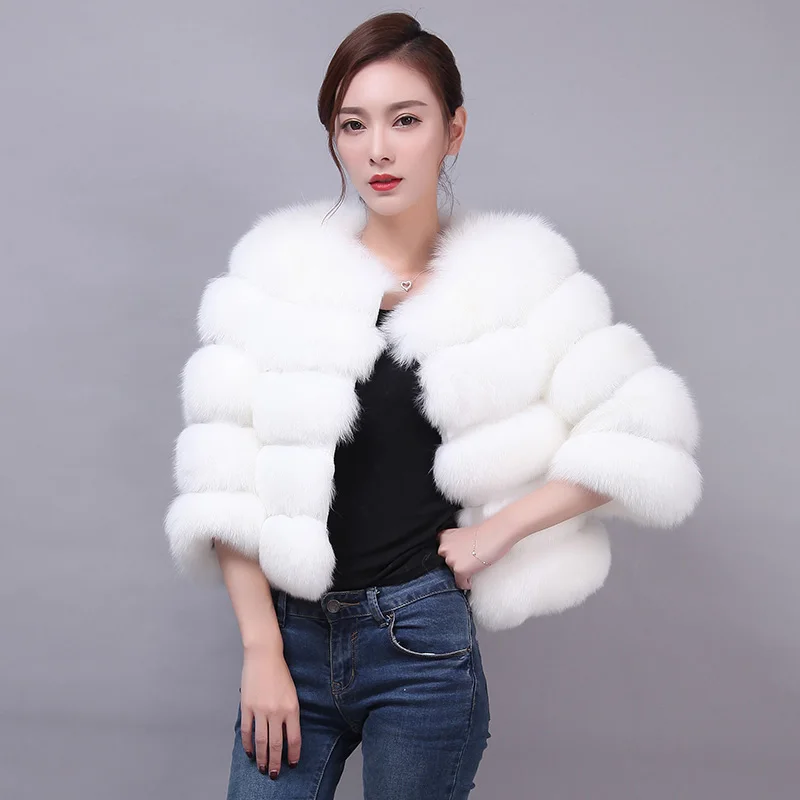 2018 bán hot bất tự nhiên fox fur coat thời trang bất fox lông thú áo khoác ngắn mùa đông con cáo lông thú áo khoác ngoài rea tự nhiên fox áo khoác lông thú