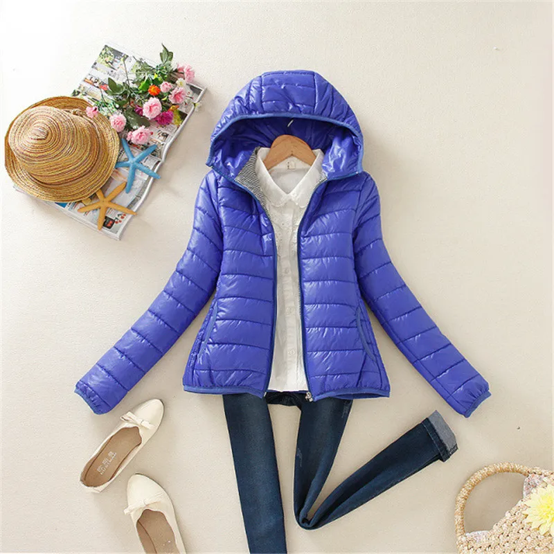 2019 High Quality Winter Women Jacket Coat Warm Ultralight Parka Jacket Coat Ladies Jacket Slim Short Padded Women 6 colors