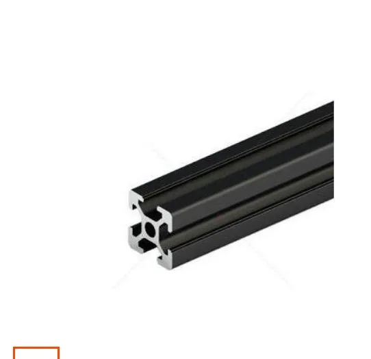 250mm Length Black Anodized 2020 T-Slot Aluminum Profiles Extrusion Frame For CNC