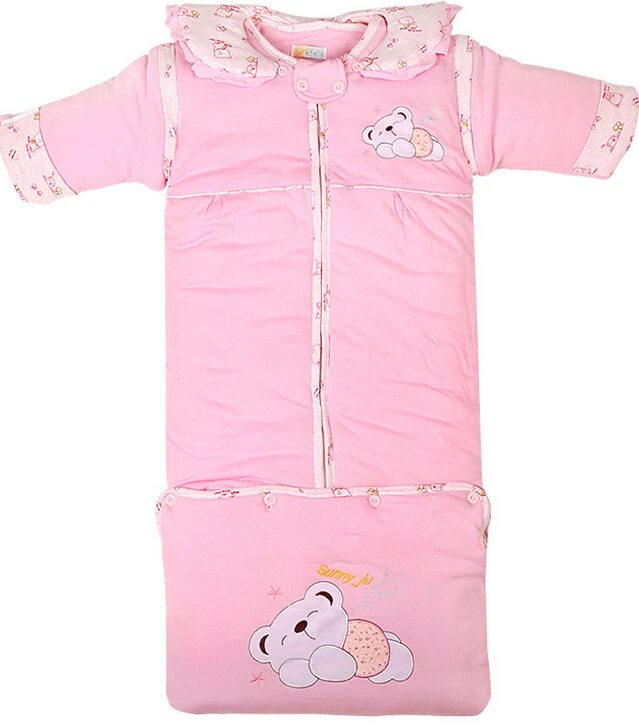 0-4 yearsBaby bear Dongkuan baby sleeping bags lengthened removable storage cylinder cover thick pajamas M No.