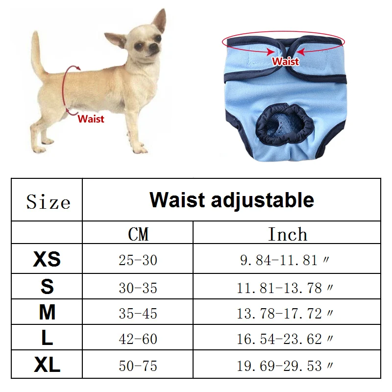 Pet Physiological Pants Diaper Sanitary Washable Female For Small Dog Panties Shorts Puppy Underwear Short Diaper Pet Underwear