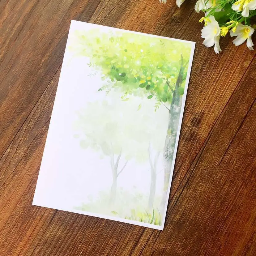 50 pcs/lot 17.5*12cm quaint fresh and beautiful four seasons Japanese style romantic invitations wedding envelope vintage paper